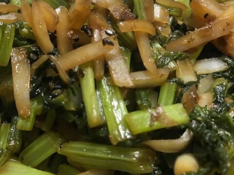 生ゴミ減少　カブ菜の炒め物